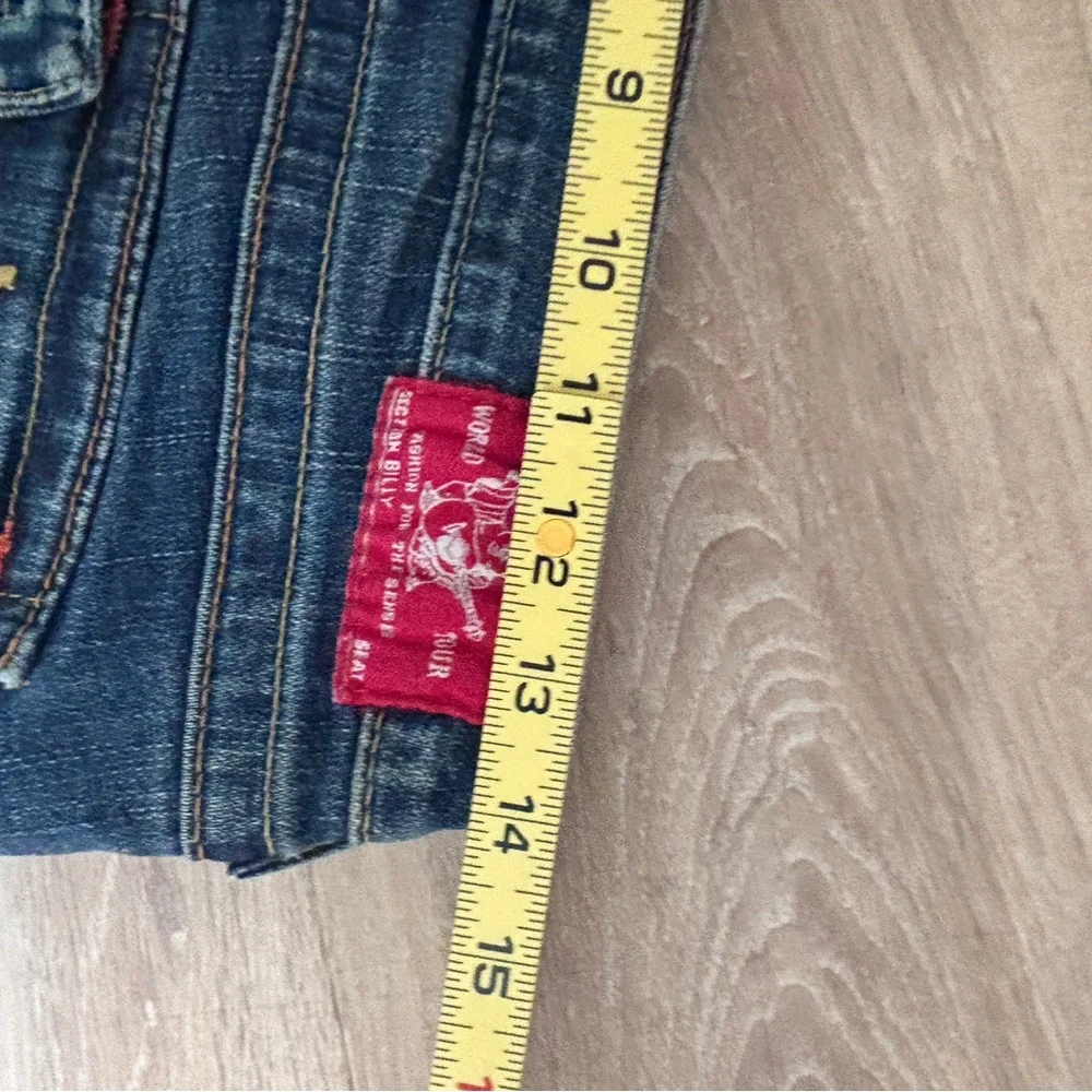 True Religion Y2K Flap Pocket Jeans Size 27‎ Horseshoe Stitch Bootcut